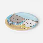 Melk en Mocha Cute Summer Papieren Bordje (Gekanteld)