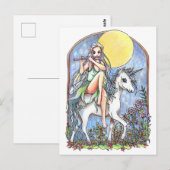 Melk en onicorn briefkaart (Voorkant / Achterkant)