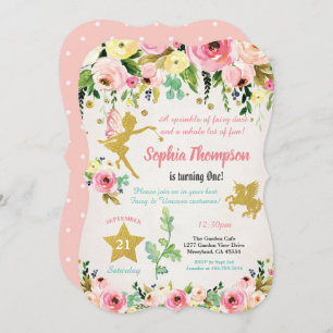 Melk en Unicorn 1e verjaardag Kaart