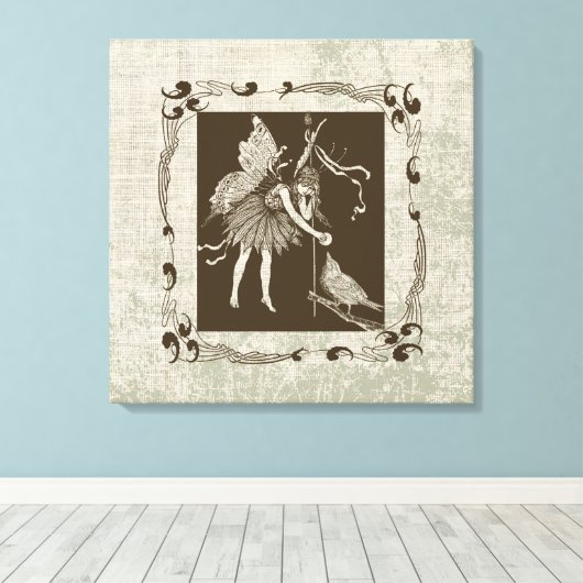  Melk en vogel Canvas Afdruk (Insitu (Houten vloer))