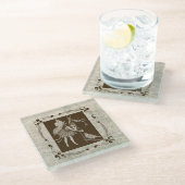  Melk en vogel Glazen Onderzetter (Schuin)