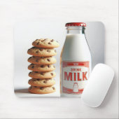 Melk Fles en Chocolade Chip Cookies Muismat (Met muis)