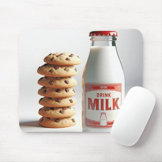 Melk Fles en Chocolade Chip Cookies Muismat (Met muis)