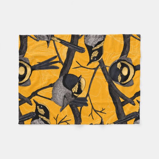 Melk, geel fleece deken (Voorkant (Horizontaal))