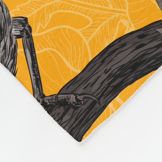 Melk, geel fleece deken (Hoek)