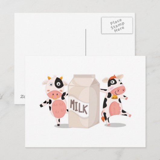 Melk het briefkaart (Voorkant / Achterkant)