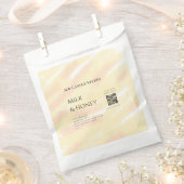 Melk honing soja kaars bedrijf voeg q r code tekst bedankzakje (Geknipt)