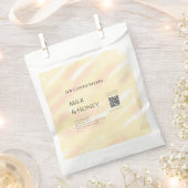 Melk honing soja kaars bedrijf voeg q r code tex t bedankzakje (Geknipt)