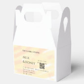 Melk honing soja kaars business voeg q r code teks bedankdoosjes (Geopend)