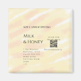 Melk honing soja kaars business voeg q r code teks magneet