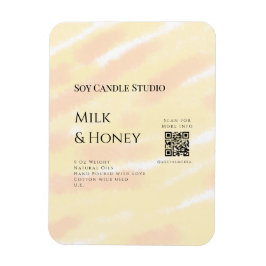 Melk honing soja kaars business voeg q r code teks magneet