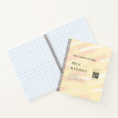 Melk honing soja kaars business voeg q r code teks notitieboek (Binnen)