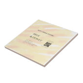 Melk honing soja kaars business voeg q r code teks tegeltje (Zijkant)