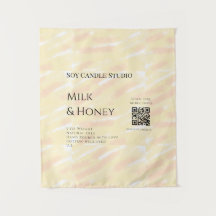 Melk honing soja kaars business voeg q r code teks