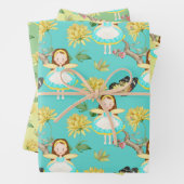 Melk in blauwe jurk inpakpapier vel (In situ)