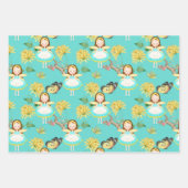 Melk in blauwe jurk inpakpapier vel (Voorkant)