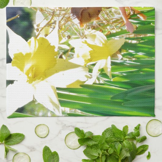 Melk in bloemen theedoek (Gevouwen)