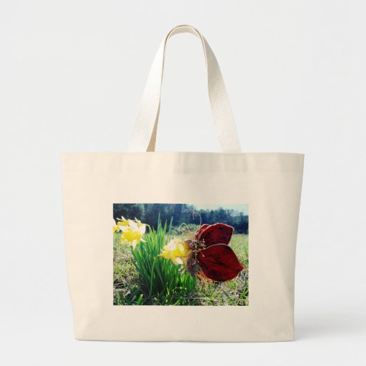 Melk in de Daffodils Grote Tote Bag (Voorkant)