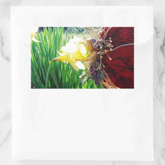 Melk in de Daffodils Rechthoekige Sticker (Tas)