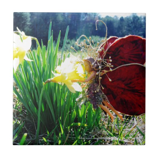 Melk in de Daffodils Tegeltje (Voorkant)