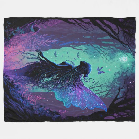 Melk in een Magical Forest Blanket Fleece Deken (Voorkant (Horizontaal))
