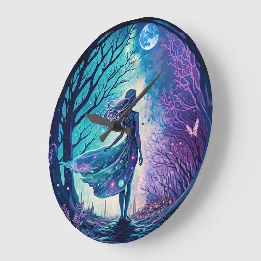 Melk in een Magical Forest Clock Grote Klok (Hoek)