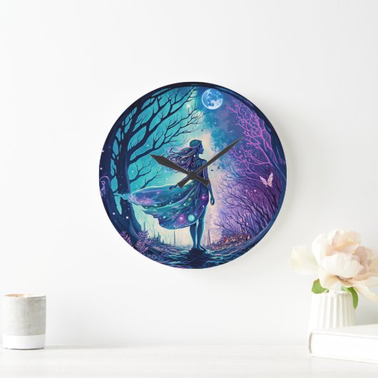 Melk in een Magical Forest Clock Grote Klok (Huis)