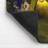 Melk in een paddenstoelbos in de nacht muismat (Hoek)