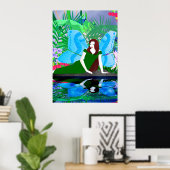 Melk in een vijver poster (Thuiskantoor)