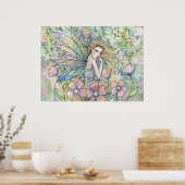 Melk in gekanteld Poster van tuin (Keuken)