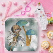 Melk in groen papieren bordje (Feest)