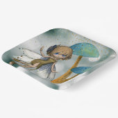 Melk in groen papieren bordje (Gebogen)