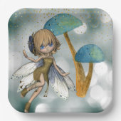 Melk in groen papieren bordje (Voorkant)