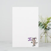 melk is cool grappig schattig koe cartoon briefpapier (Staand voorkant)