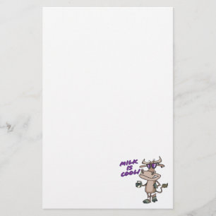 melk is een leuke cartoon . briefpapier