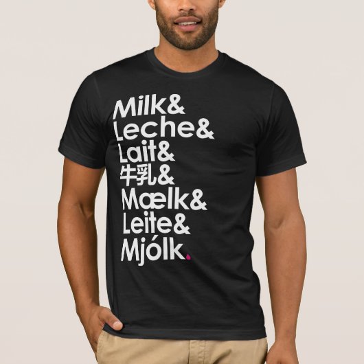 Melk is onze liefdestaal t-shirt (Voorkant)