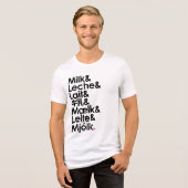 Melk is onze liefdestaal (Wit) Tri-Blend Shirt (Voorkant volledig)