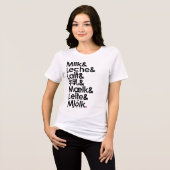 Melk is onze liefdestaal (Wit) Tri-Blend Shirt (Voorkant volledig)