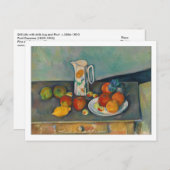 Melk Jug en vruchten van Cezanne Briefkaart (Voorkant / Achterkant)