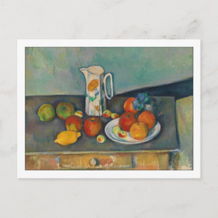 Melk Jug en vruchten van Cezanne Briefkaart