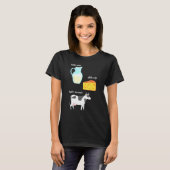 Melk Kaas Koe Computer Nerd Geek Coder T-shirt (Voorkant volledig)