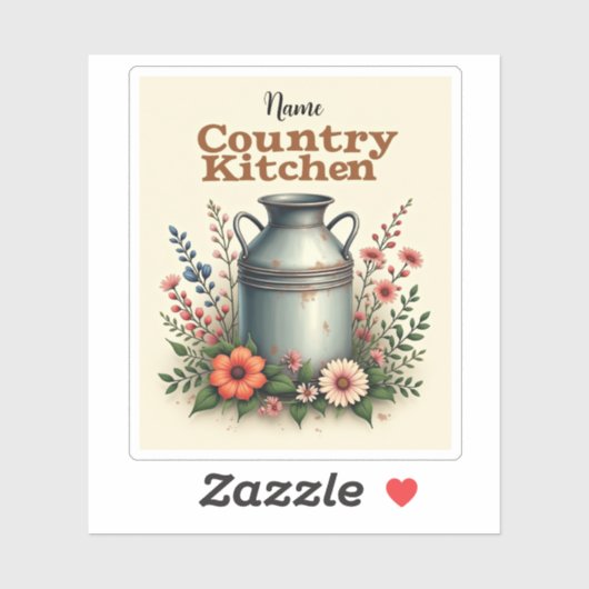  Melk Kan Bloemen Sticker Blad (Vel)