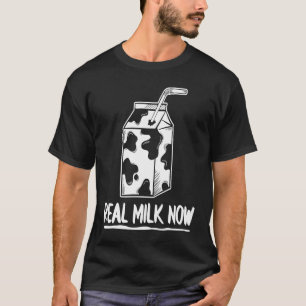 Melk Karton Zuivelboerderij Boer Koe Melk Vr T-shirt