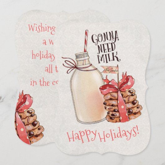 Melk Kerstkoekjes bakken uit de keuken van Feestdagenkaart (Voorkant / Achterkant)