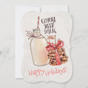 Melk Kerstkoekjes bakken uit de keuken van Feestdagenkaart