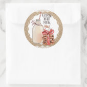 Melk Kerstkoekjes bakken uit de keuken van Ronde Sticker (Tas)