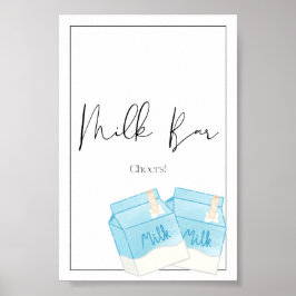 Melk & Koekje Verjaardag Bar Sign Poster