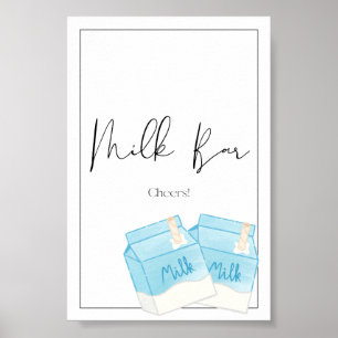 Melk & Koekje Verjaardag Bar Sign Poster