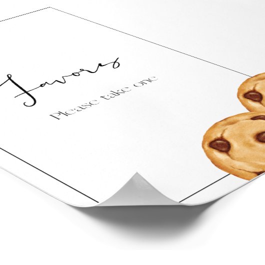 Melk & Koekje Verjaardagsgunsten Teken Poster (Hoek)