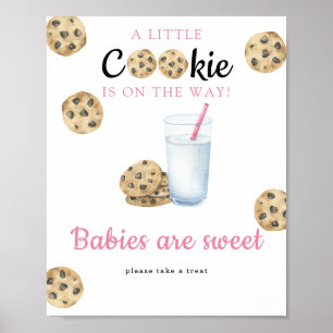 Melk & koekjes baby shower Baby's zijn zoet Poster
